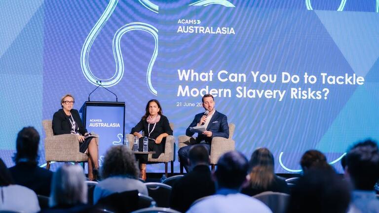 What Can You Do to Tackle Modern Slavery Risks - ACAMS Australasia Conference Cover Image