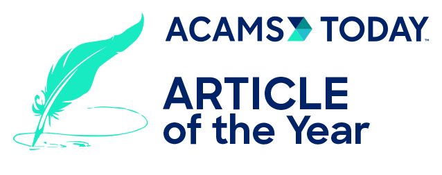 ACAMS Today Article of the Year Award Logo