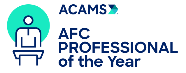ACAMS AFC Professional Award Logo - White Background