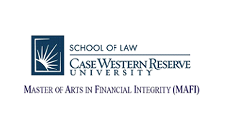 School of Law Case Western Reserve University Master of Arts in Financial Integrity (MAFI) Logo
