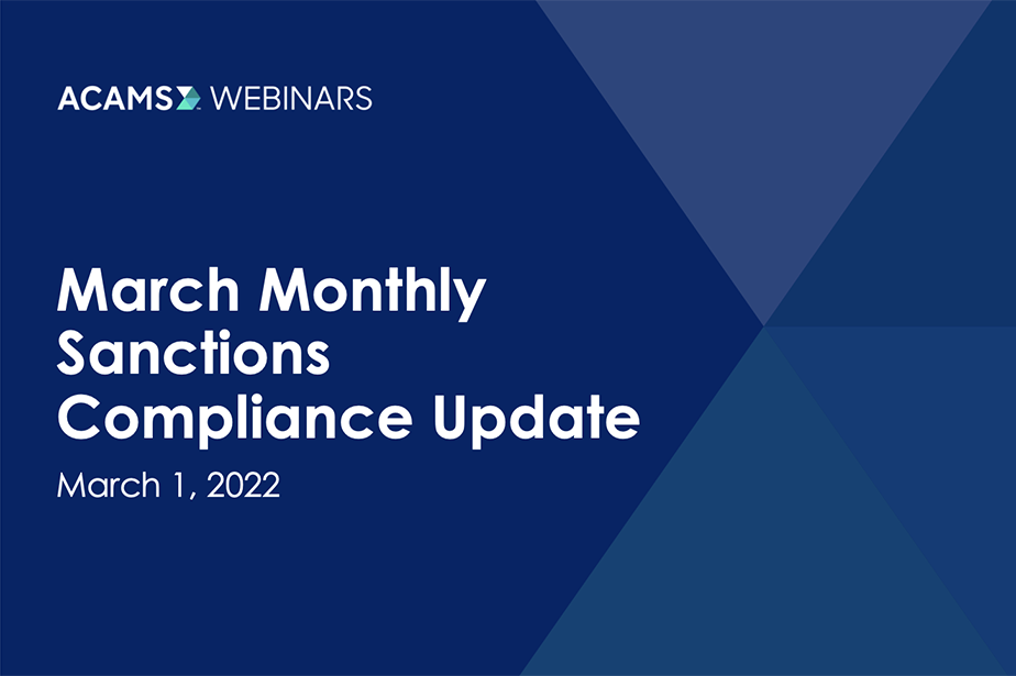 March Monthly Sanctions Compliance Update