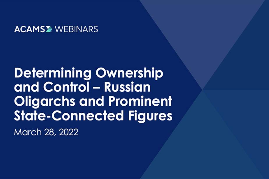 Determining Ownership and Control - Russian Oligarchs and Prominent State-Connected Figures