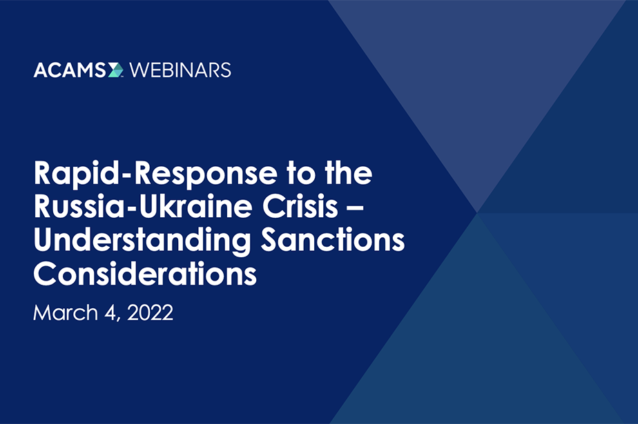 Rapid Response to the Russia-Ukraine Crisis