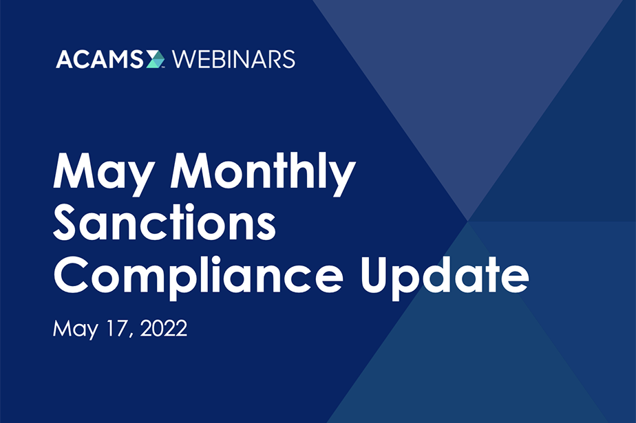 May Monthly Sanctions Compliance Update