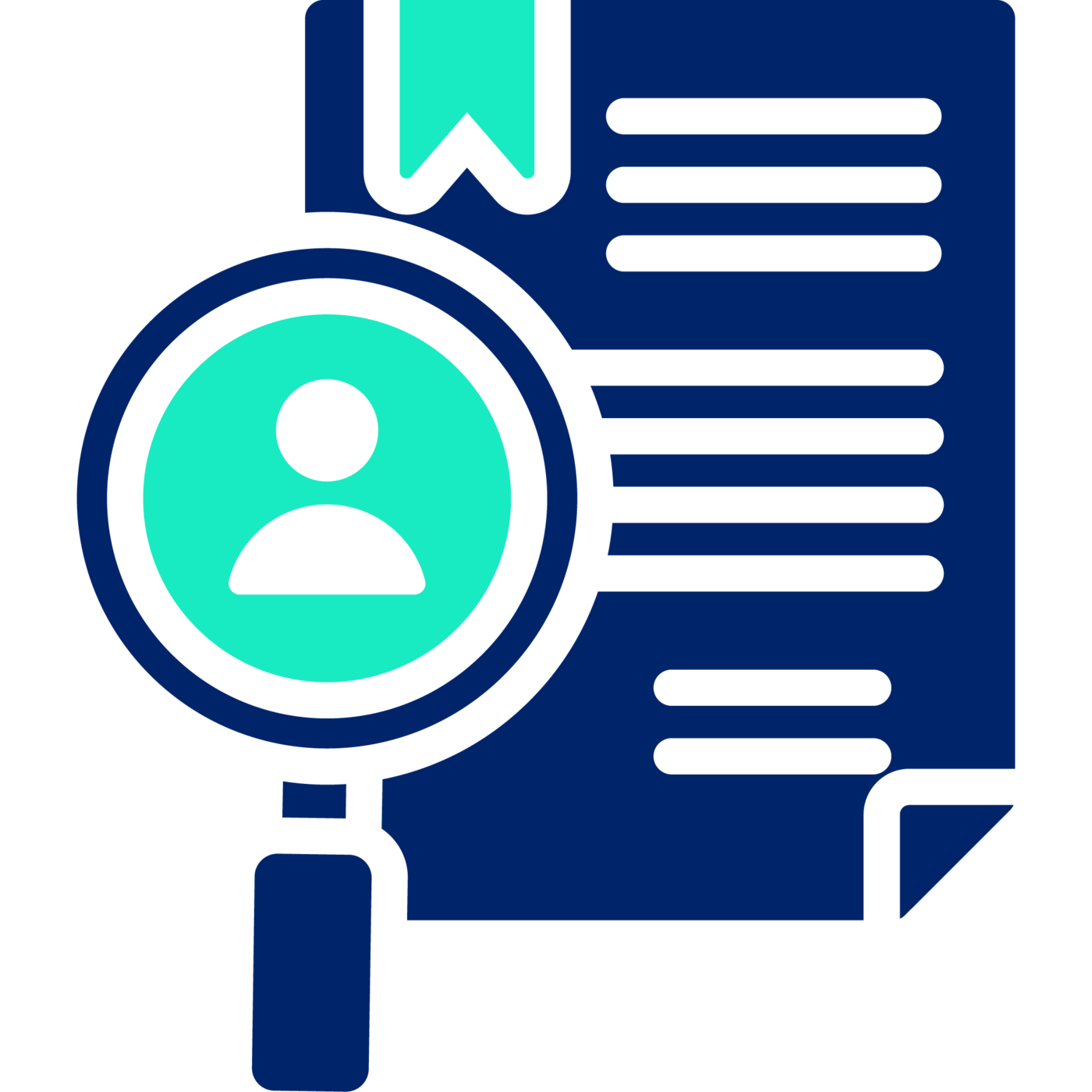 Logo representing search optimization, featuring a magnifying glass and upward arrow symbolizing growth and visibility.
